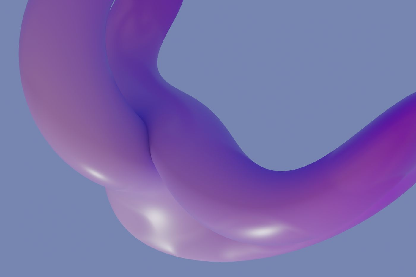 تصميم تجريدي متدرج ناعم بأشكال هندسية انسيابية بدرجات البنفسجي والأزرق. - King Squishy