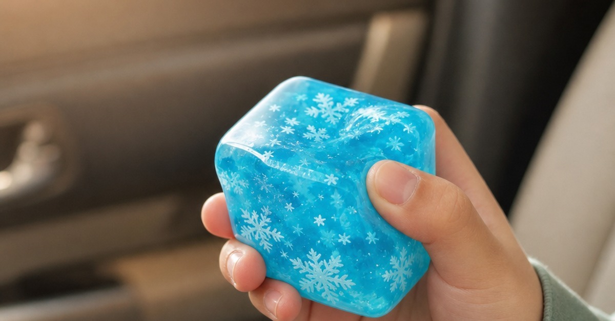 Schneeflocken-Glitzer-squishy-Würfel-Spielzeug für Beruhigung unterwegs - King Squishy