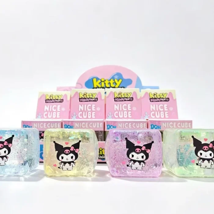 Black Bunny Gold Glitter Maltose Cube