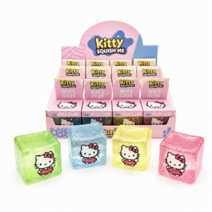 White Cat Gold Glitter Maltose Cube en gros