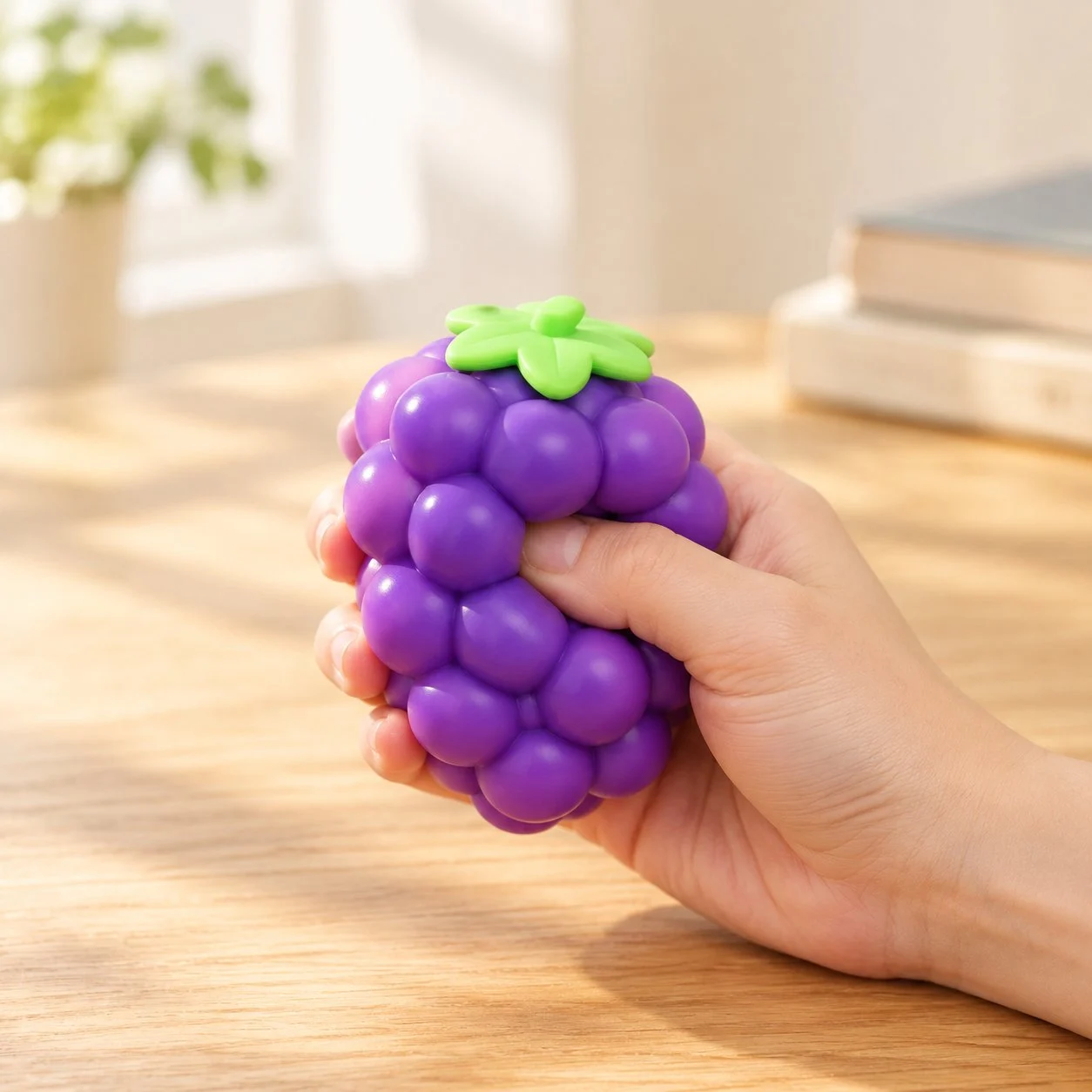 Cubo squishy fidget rigido all'uva per grounding durante attacchi d'ansia - King Squishy
