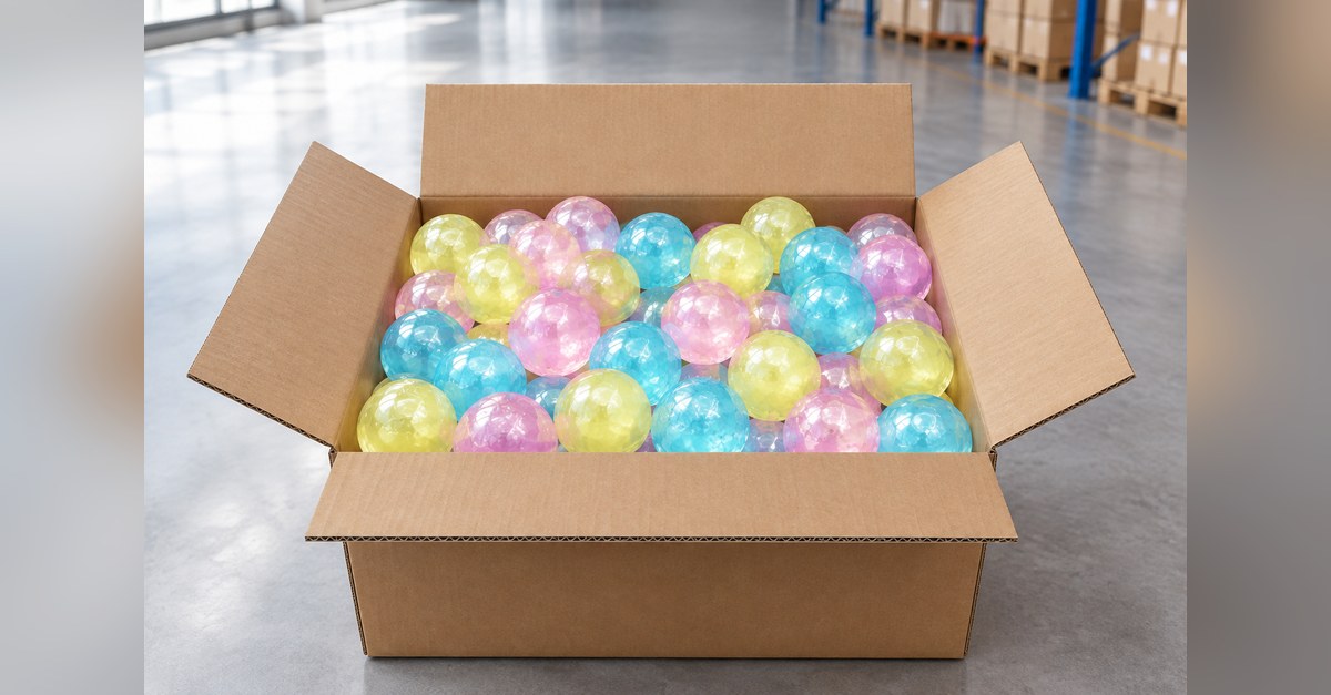 One carton of squishy stress balls packed for wholesale shipment - King Squishy