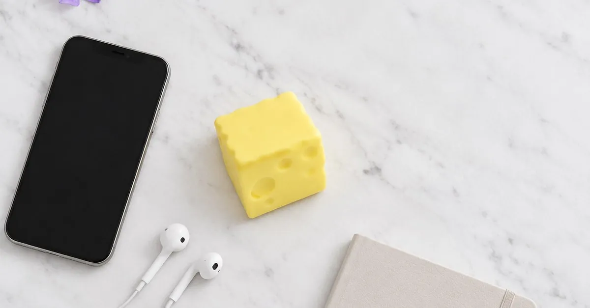Cubo squishy fidget per adolescenti con telefono e auricolari - King Squishy