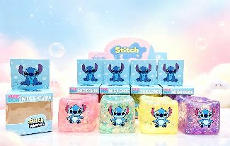 Blue Alien Gold Glitter Maltose Cube