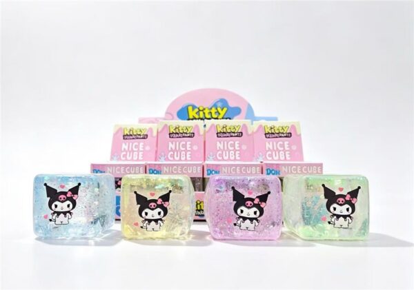 Black Bunny Gold Glitter Maltose Cube