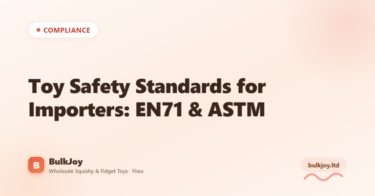 Toy Safety Standards EN71 & ASTM - King Squishy wholesale guide