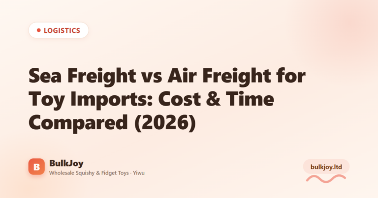Sea Freight vs Air Freight for Toy Imports - King Squishy wholesale guide