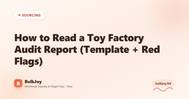 How to Read a Toy Factory Audit Report - King Squishy wholesale guide